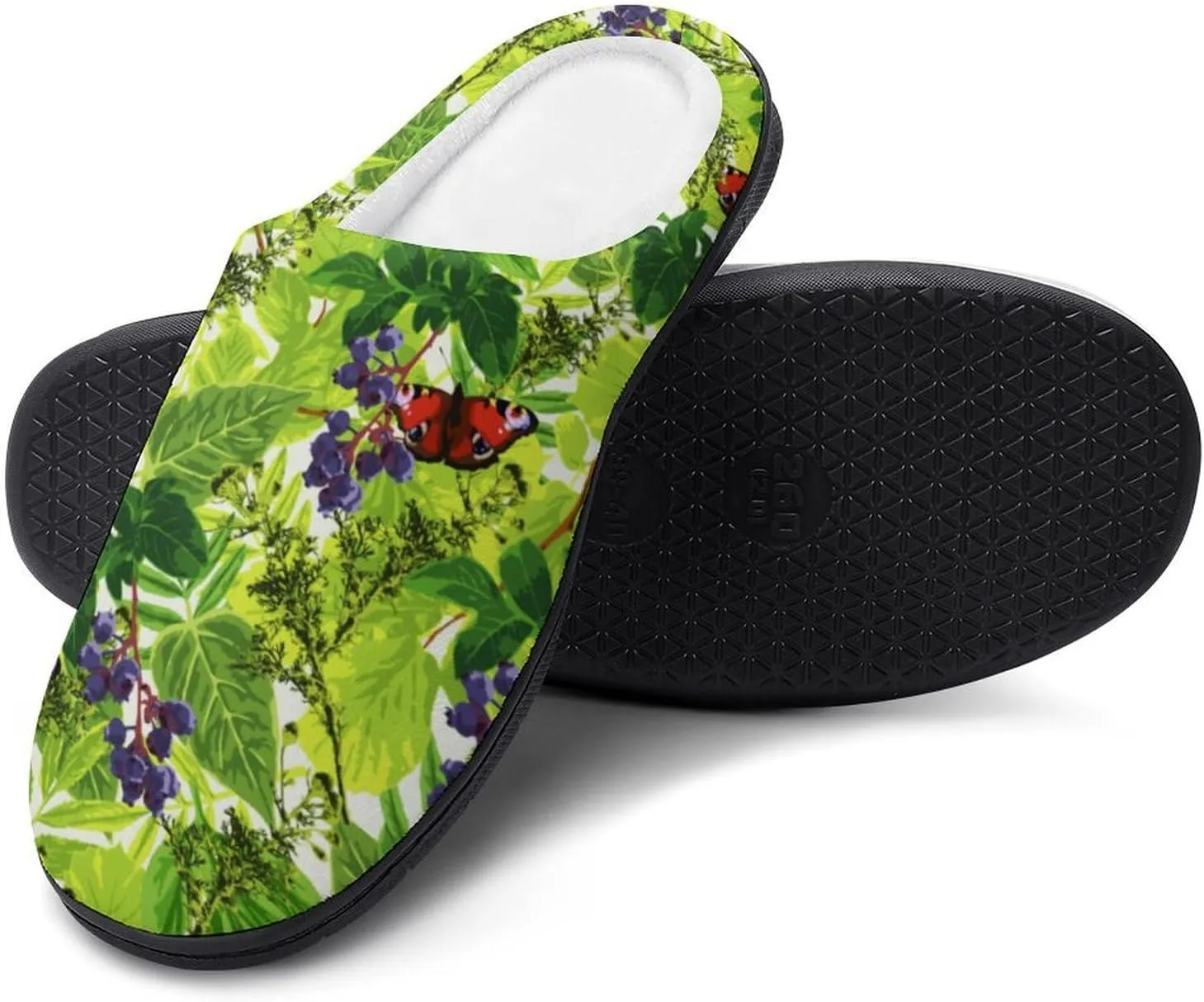Women House Slippers Ladies Halloween Cotton Slippers Memory Foam Clog Slippers Non-Slip Sole Indoor Outdoor Shoes