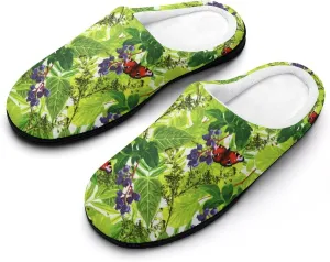 Women House Slippers Ladies Halloween Cotton Slippers Memory Foam Clog Slippers Non-Slip Sole Indoor Outdoor Shoes