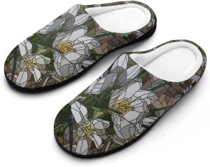 Women House Slippers Ladies Halloween Cotton Slippers Memory Foam Clog Slippers Non-Slip Sole Indoor Outdoor Shoes