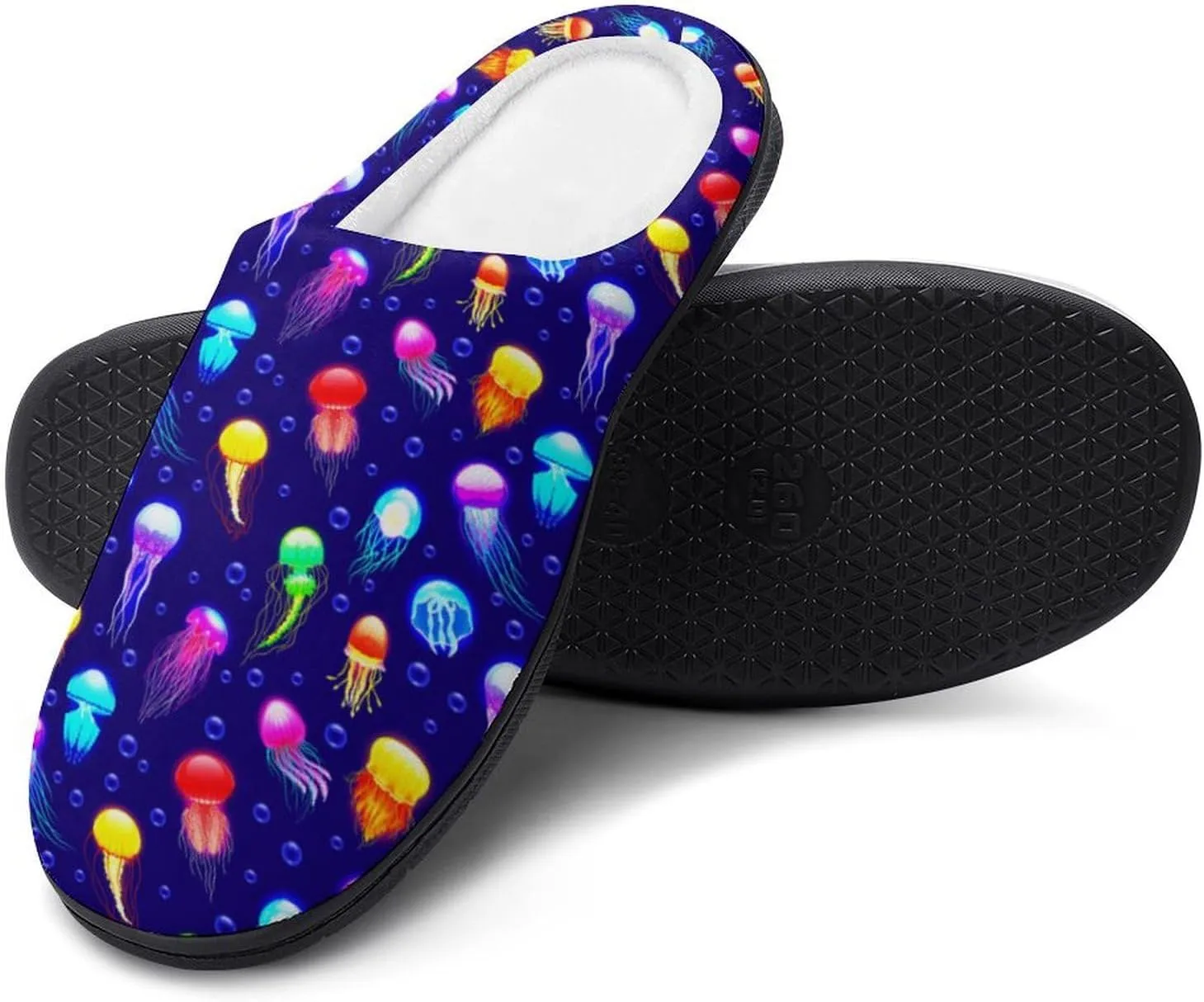 Women House Slippers Ladies Halloween Cotton Slippers Memory Foam Clog Slippers Non-Slip Sole Indoor Outdoor Shoes