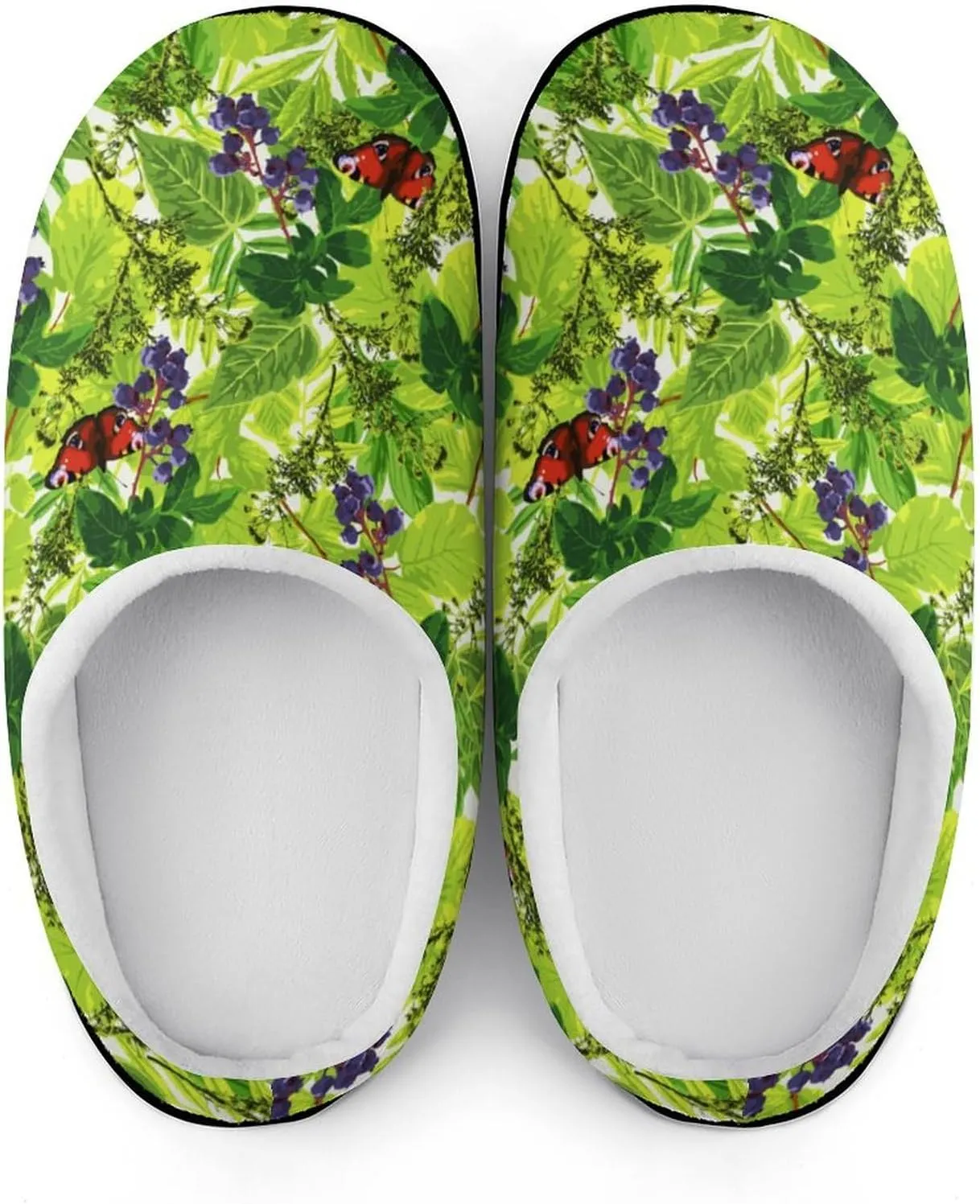 Women House Slippers Ladies Halloween Cotton Slippers Memory Foam Clog Slippers Non-Slip Sole Indoor Outdoor Shoes