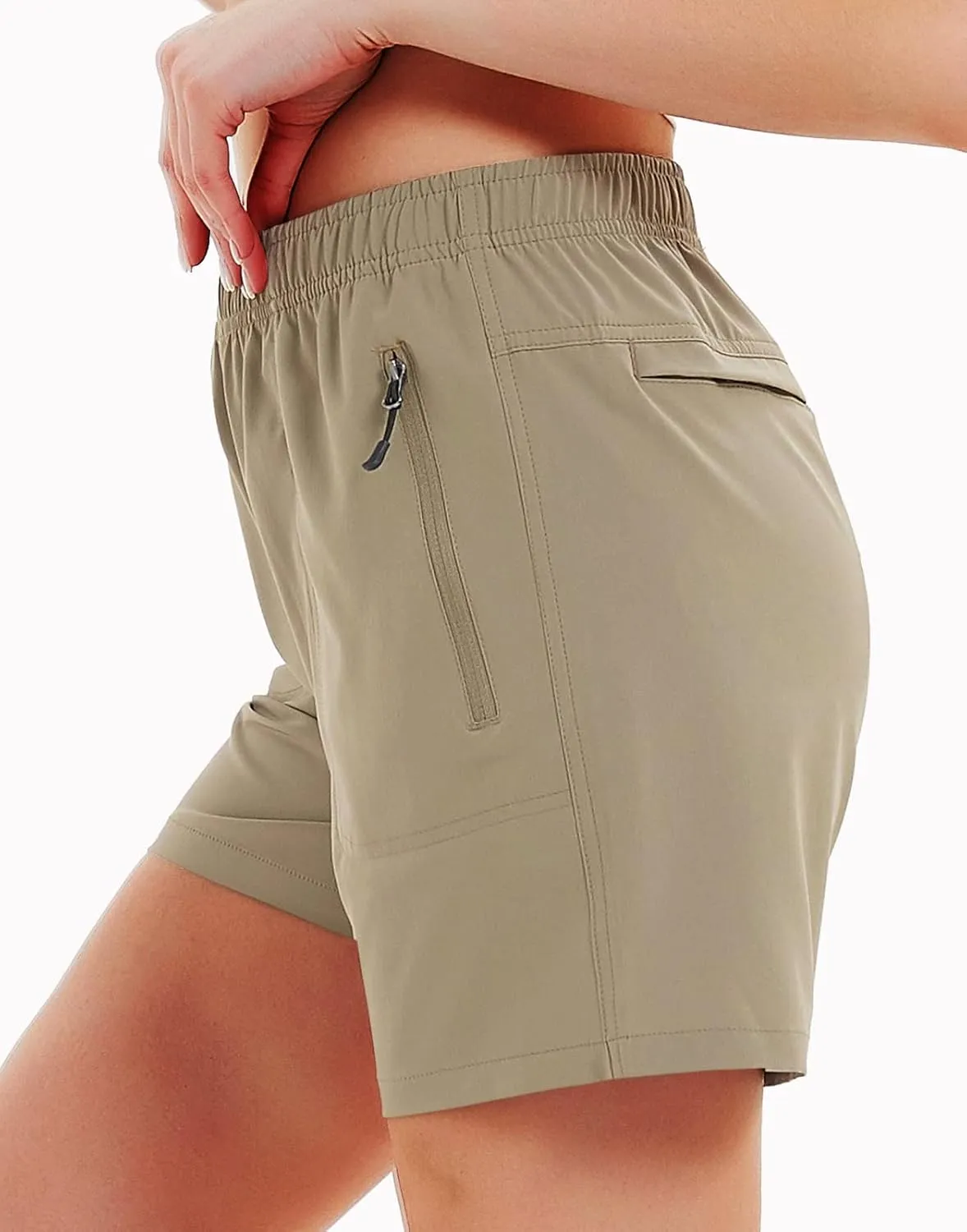 Women's 5" 7" Hiking Cargo Shorts Quick Dry Lightweight Athletic Outdoor Shorts for Workout with Zipper Pockets