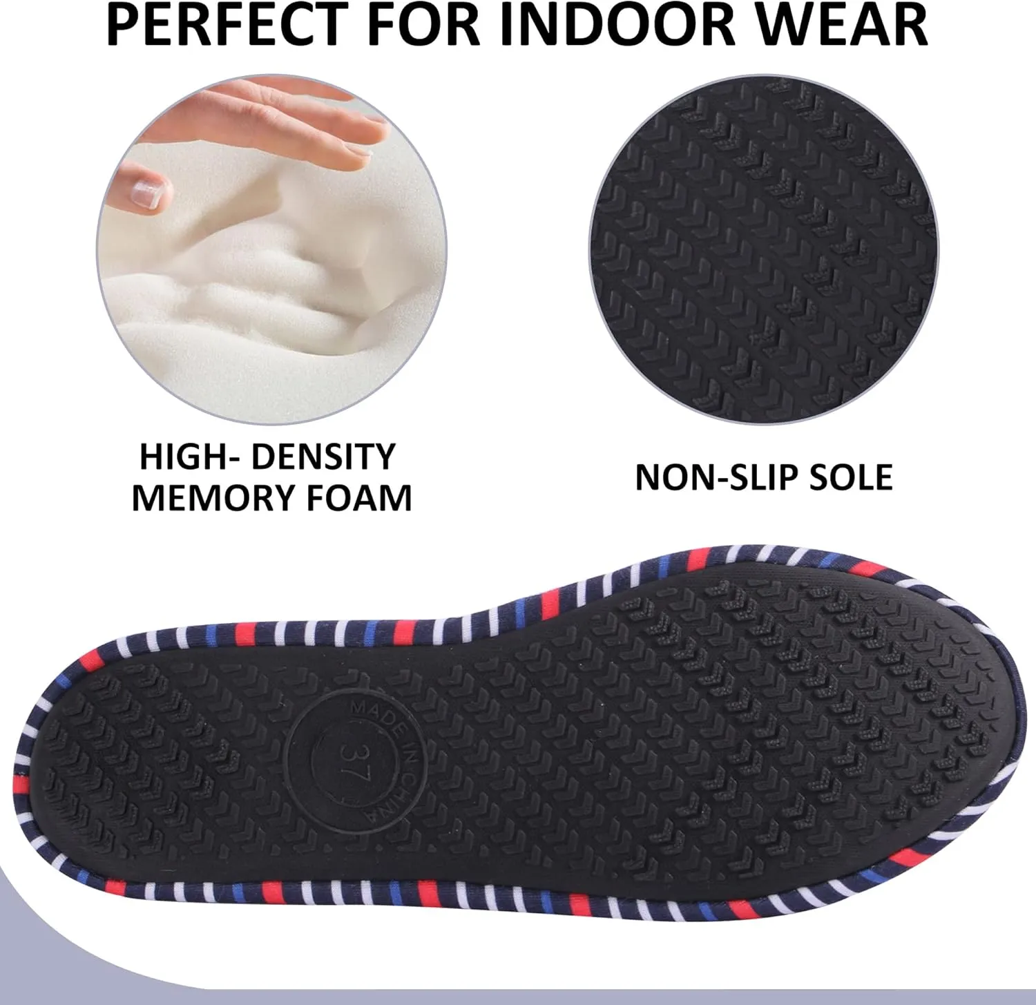 Women's Ballerina Slippers, Lightweight Slip-On Washable, Fuzzy, Indoor Shoes with Bow Accent - Perfect for Travel, Bedroom, and House