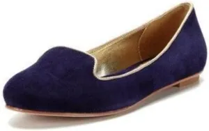 Women's Blake Cobalt Blue Suede Ballerina Loafer Flat - M -