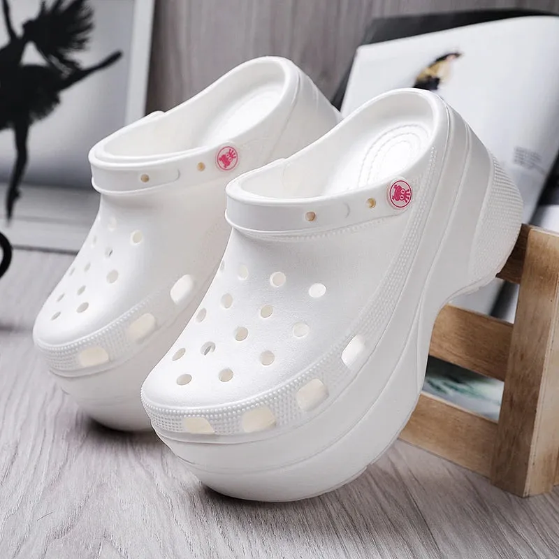 Women's Crocs Style Clog Sandal with Thick Sole