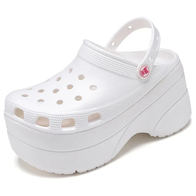 Women's Crocs Style Clog Sandal with Thick Sole