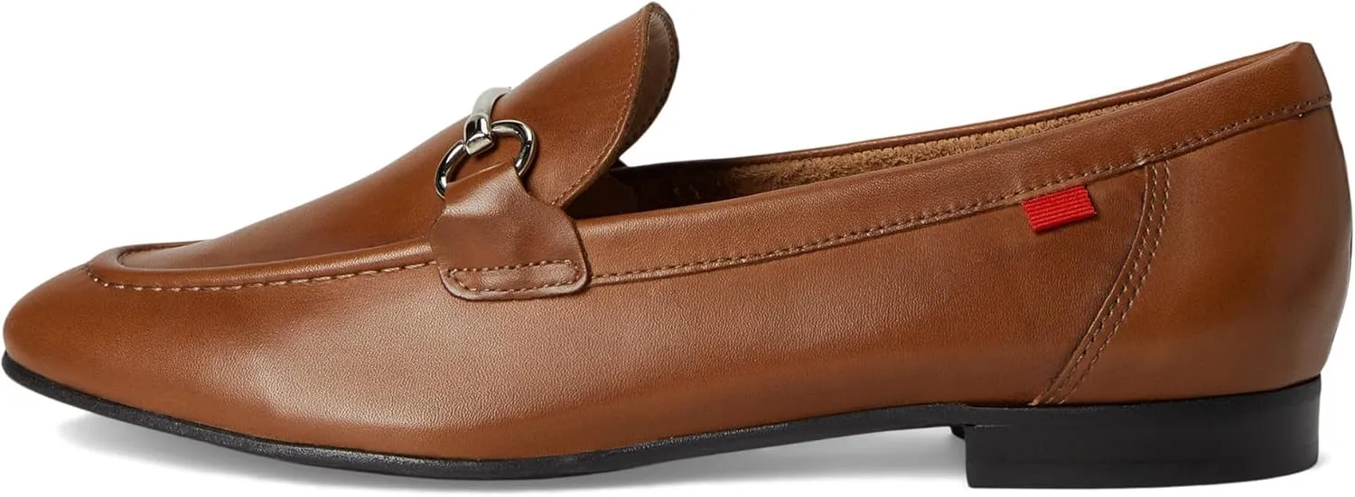 Womens Genuine Leather Comfort Slip On Buckle Dress Loafer