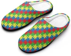 Womens Halloween Cotton Slippers Mens House Slippers Memory Foam Clog Slippers Non-Slip Sole Warm Indoor Outdoor Shoes