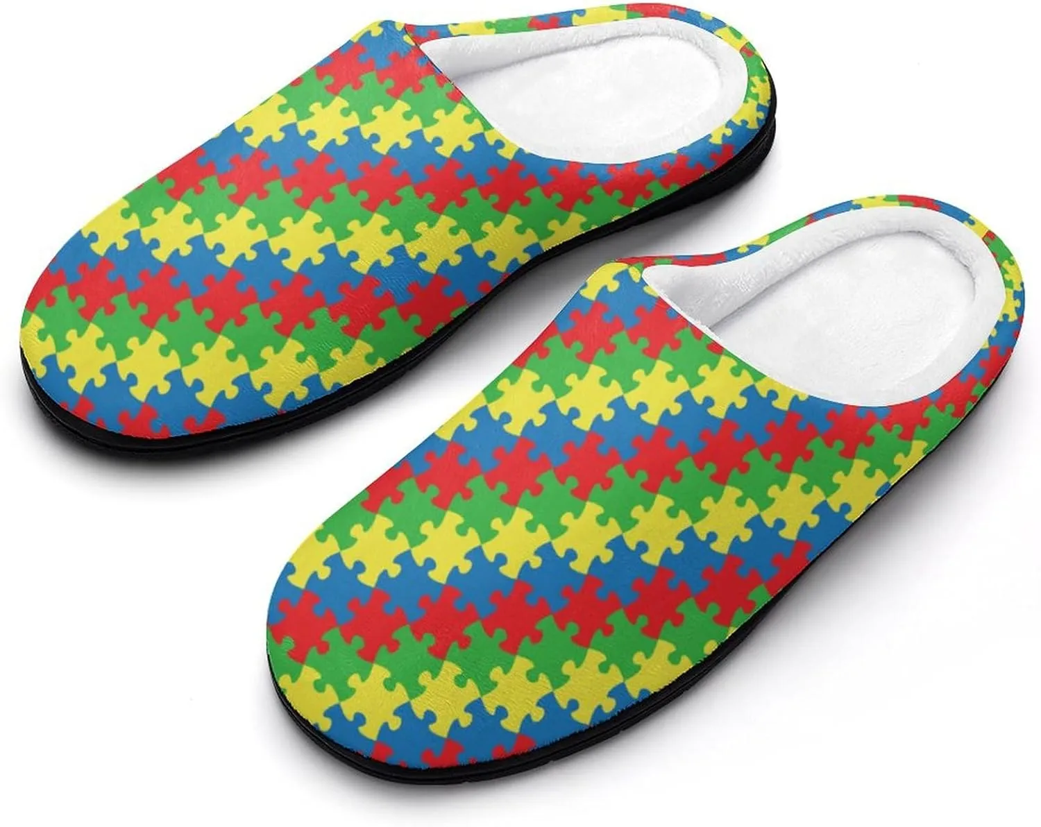 Womens Halloween Cotton Slippers Mens House Slippers Memory Foam Clog Slippers Non-Slip Sole Warm Indoor Outdoor Shoes