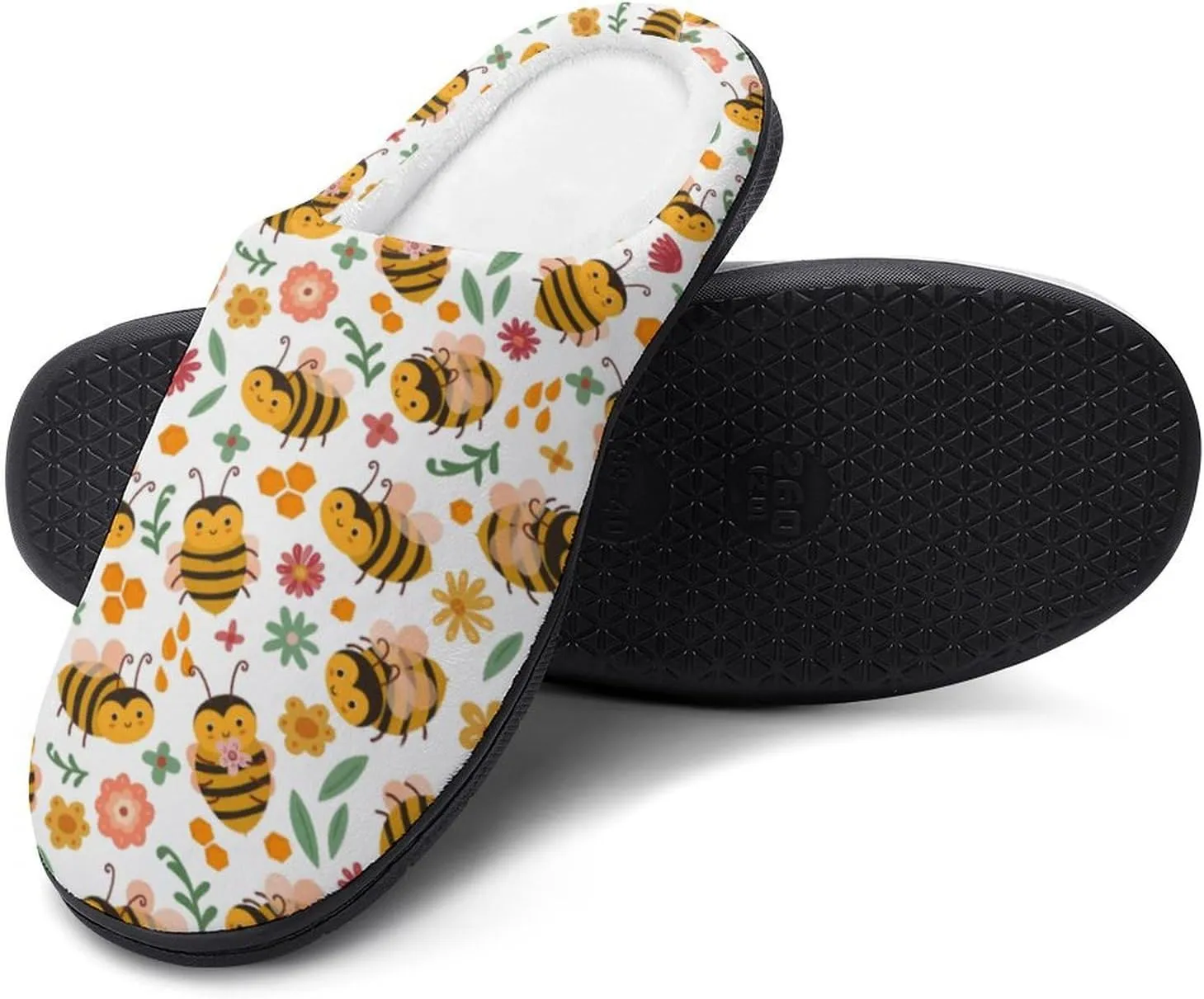 Womens Memory Foam Slippers Slip-On Shoes Ladies Halloween Slippers Warm Cotton House Slippers Indoor Outdoor Slippers