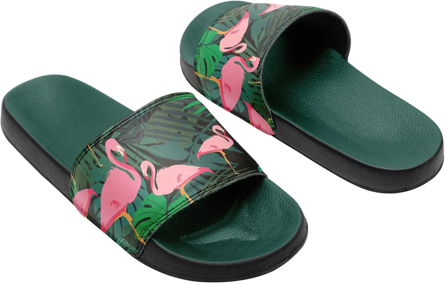 Women's Tropical Slide Sandals, Lightweight Colorful Hawaiian Style Slippers Summer Beach Shower Pool Slides For Men