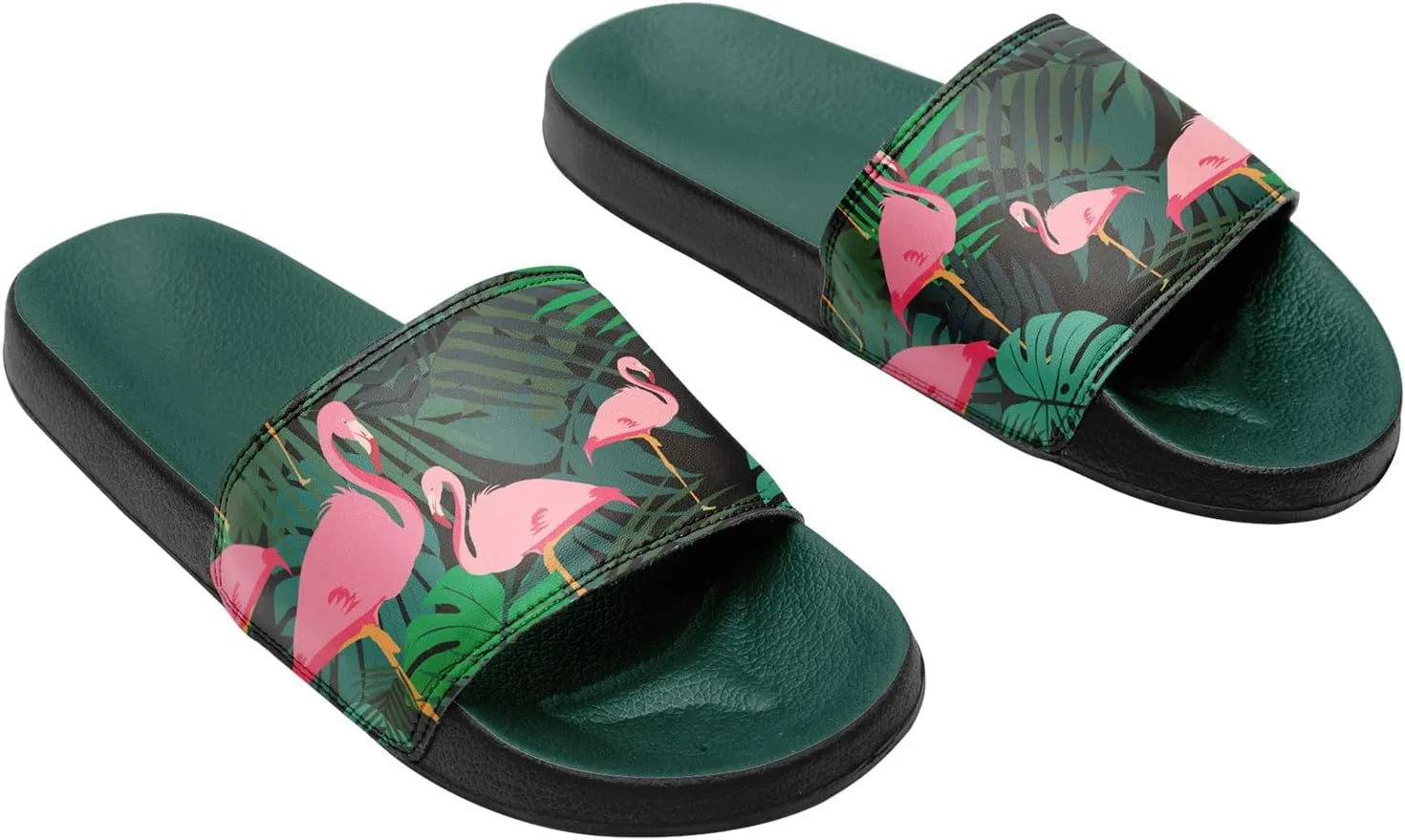 Women's Tropical Slide Sandals, Lightweight Colorful Hawaiian Style Slippers Summer Beach Shower Pool Slides For Men