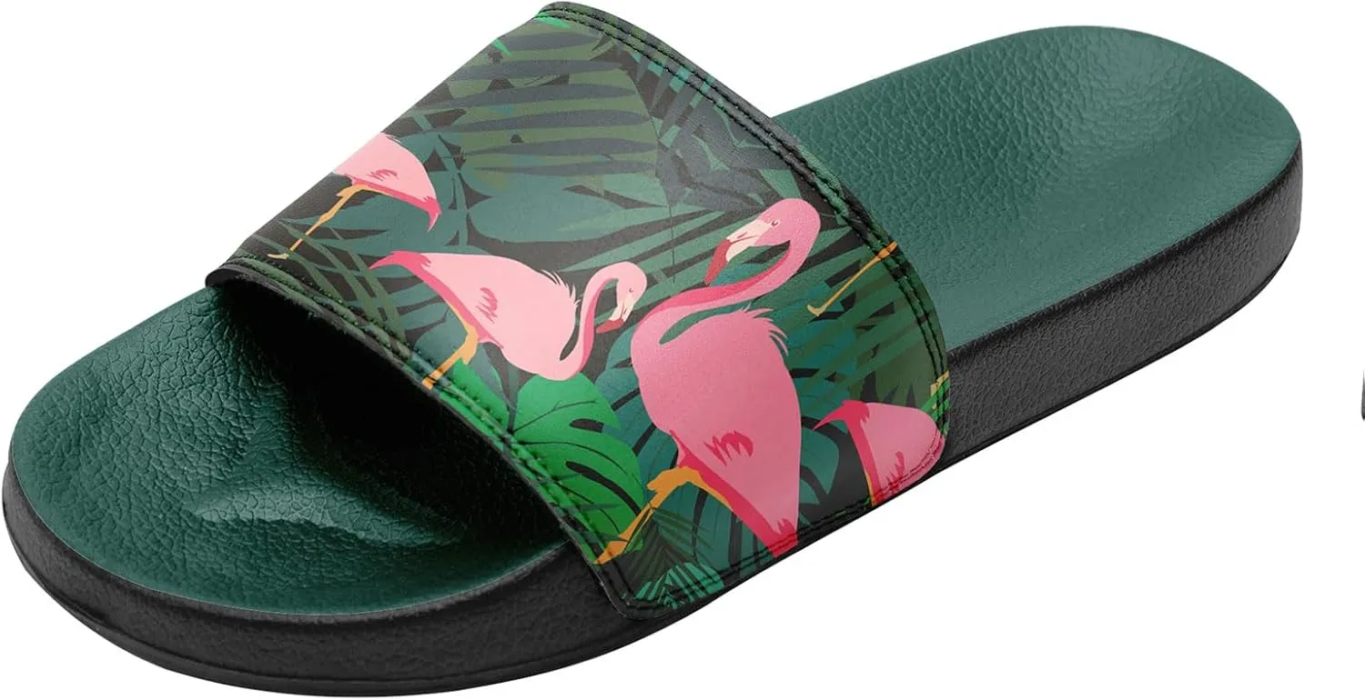 Women's Tropical Slide Sandals, Lightweight Colorful Hawaiian Style Slippers Summer Beach Shower Pool Slides For Men