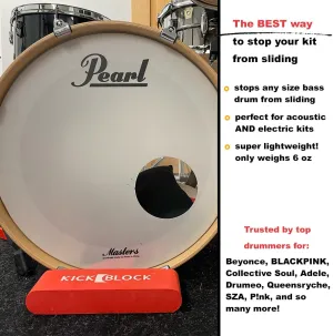 World’s Best Bass Drum Anchor System - Total Slide Prevention - Stops Bass Drum Creep & Slipping - Drum Set Accessory & Gift (Brick Red)