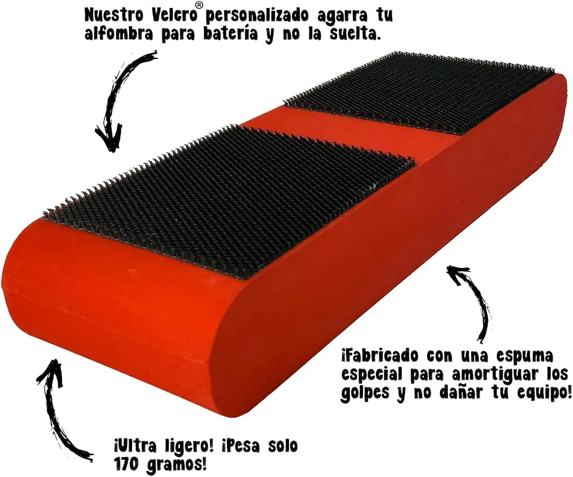 World’s Best Bass Drum Anchor System - Total Slide Prevention - Stops Bass Drum Creep & Slipping - Drum Set Accessory & Gift (Brick Red)
