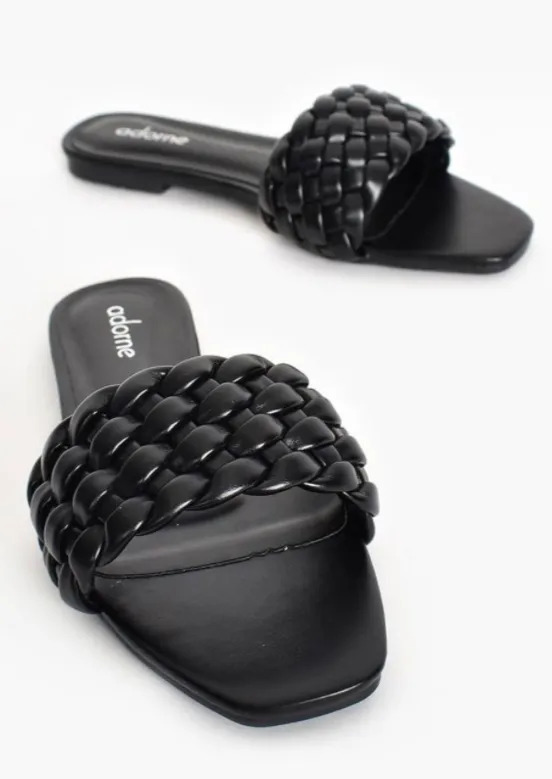Woven Slide - Tan | Black