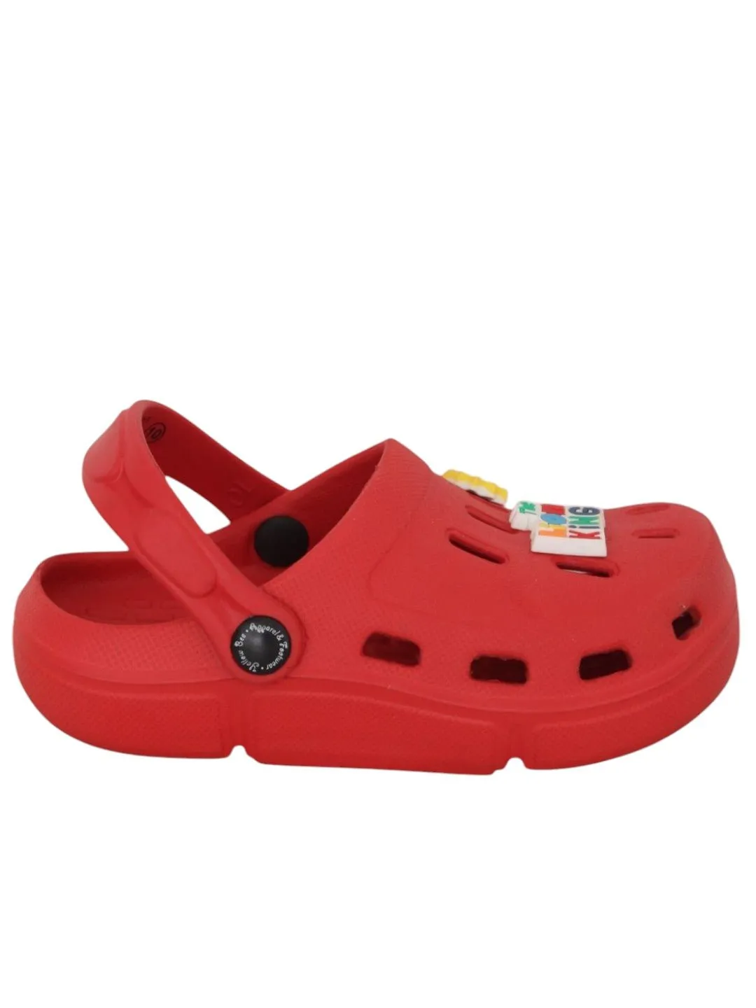 Yellow Bee Boys’ Disney The Lion King Clogs with Simba, Sun & Rainbow Charms – Red