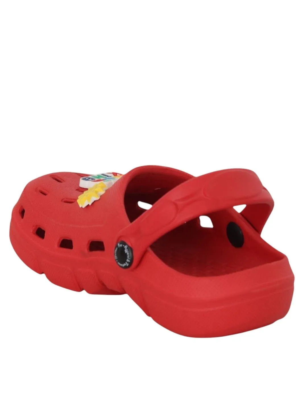 Yellow Bee Boys’ Disney The Lion King Clogs with Simba, Sun & Rainbow Charms – Red